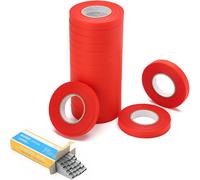 ASFASFq-Ruban adhésif pour attacher les légumes Outil avec 20 rouleaux de ruban, 1 boîte d'agrafes, rubans de machine à nouer des plantes, emballage de jardin pour élaguer les légumes de machine à no