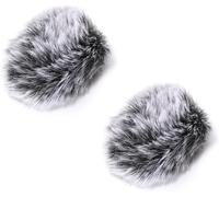 ASFASFq-Ruimou 2Pcs Housse De Pare-Brise pour Microphone à Fourrure Gris 0,5 cm Compatible avec Le Microphone sans Fil Hollyland Lark M1 C1 Compatible avec MOMA M1