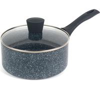Asfasfq-Russell Hobbs Rh00846eu Nightfall Stone 20cm Casserole Antiadhésive Avec Couvercle En Verre Trempé Et Évent De Vapeur, Casseroles À Soup En Aluminium Pressé, Sans Pfoa, Induction/Va Au Lave-V