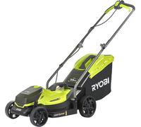 ASFASFq-RYOBI Tondeuse pousée sans Fil 18V One+ OLM1833B ¿ Largeur Ø33 cm, Bac 35L, 5 Réglages de Hauteur Centralisées ¿ Idéale Petits Jardins ¿ Batterie Non Incluse