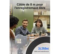 ASFASFq-S8 8 Mètres Lavalier-Microphone-Onglet-Cravate-Condensateur Omnidirectionnel, Clip Microphone Compatible pour DSLR Caméras Reflex, Téléphones, Ordinateur Portable, PC