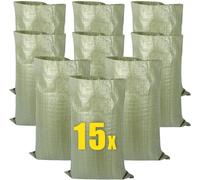 ASFASFq-Sac a Gravats, 15 Pièces Sac à Gravats, 95 x 55 cm Sac Gravat, Vert Sac Gravats, Réutilisable Sac a Gravats Chantier Convient aux Déchets Ménagers aux Déchets de Construction et à Divers Obje