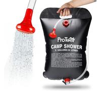 ASFASFq-Sac de Douche Solaire de Camping 20L litres, Chauffage Solaire, Sac d'eau randonnée activité extérieure, douchette Portable avec Tube Amovible, pommeau Tuyau, randonnée, activités de Plein ai