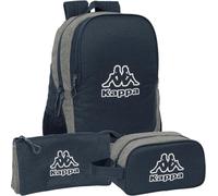 Asfasfq-Safta Pack Kappa Dark Navy Sac À Dos, Trousse Et Trousse Kappa Avec Triple Compartiment, Sac À Dos Kappa Adaptable Au Chariot, Trousse Kappa Adaptable Au Chariot Porte-Sacs À Dos - Kit Comp