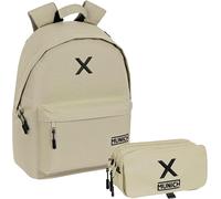 ASFASFq-Safta Pack sac à dos pour ordinateur portable 14,1"" Munich Basicos Taupe + trousse triple Big Munich Basicos Taupe - Pack complet Munich Sac à dos pour ordinateur portable 14,1"" et trousse