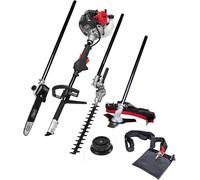ASFASFq-Scheppach Débroussailleuse Thermique MFH5200-4P Rotofil Moteur 2T de 51,7cm3 4en1 Débroussailleuse, Coupe-Bordure, Taille-Haie, Elagueuse Tap'n'go avec Attache Rapide et Sangle