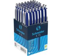 ASFASFq-Schneider Novus K15 Stylo-bille Clip acier Bleu 50 pièces