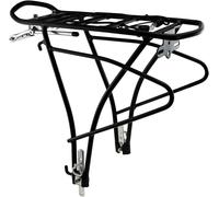 Asfasfq-Schoberg Bicycle Pannier Rack Rear Aluminium Adjustable For 24, 26, 28 Men And Women Bicycle Universal Mounting Set Black Charge Maximale : 25 Kg