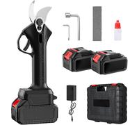 ASFASFq-Sécateur Électrique Sans Fil Brushless, Diamètre de Coupe de 35 mm, Sécateur électrique Professionnel avec 2 * 4.0 Ah Batteries, Professionnel Sécateur Lame Convient Pour Les Jardins,Les Bran