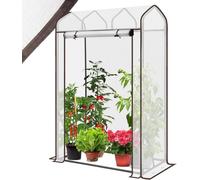 ASFASFq-Sekey Petite serre à tomates - 150 x 100 x 50 cm - Mini serre en film pour serre à tomates - Pour balcon et jardin - Toit incliné - Serre en film plastique stable - Résistante à l'hiver - Bla