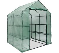 ASFASFq-Serre de Jardin Tente pour Plantes fleurs Bâche avec étagères potager intempéries Housse de Protection Grande Taille 140 x 190 x 140 cm vert