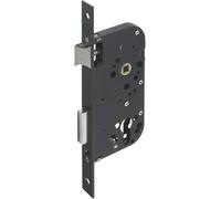 ASFASFq-Serrure à Encastrer avec Orifice de Cylindre - Axe 50 mm, Coffre 148 mm - Pêne Réversible, Têtière Bouts Carrés - Idéal Portes d'Entrée, Service et Locaux Sensibles - Noir