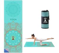 Asfasfq-Serviette De Yoga Antidérapante, Tapis De Yoga Antidérapant, 185 × 63 Cm, Serviette De Yoga Pour Pilates Gym Chaude