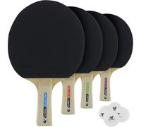 Asfasfq-Set De 4 Raquettes De Ping-Pong Et 4 Balles De Tennis De Table - Vitesse Modérée, Rotation Standard, Précision Et Contrôle Exceptionnels - Idéal Pour Tous Les Joueurs De Ping Pong