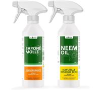 ASFASFq-Set Huile de Neem et Savon Potassique pour Plantes - Anti Acariens Anti Cochenille Anti Pucerons Araigneé Rouge ¿ Protection Naturelle du Jardin Contre Insectes Parasites (2x500ML Prêt emploi