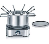 Asfasfq-Severin Appareil Fondue/Crêpes Combiné, Câble D'alimentation, Env. 1500 W, Collerette Anti-Projections Et 8 Fourchettes À Fondue Incluses, Fo 2409