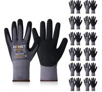 ASFASFq-SF001TS Lot de 12 paires de gants de montage pour homme et femme Design ergonomique Smart Touch Gants de jardin Taille 9 L