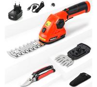 ASFASFq-SHALL Cisailles à arbustes électriques 7,2 V, cisailles à Gazon sans Fil portatives 2 en 1, Taille-Haies, Coupe-Herbe, sécateurs