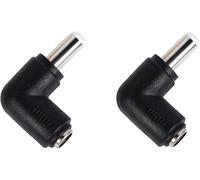 ASFASFq-SHANFEILU Lot de 2 adaptateurs d'alimentation CC coudés à 90 degrés CC 5,5 x 2,5 mm mâle vers 5,5 x 2,1 mm Femelle