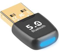 ASFASFq-SHUBEIEUMI Dongle Bluetooth 5.4, Cle Bluetooth pour PC, Bluetooth USB pour Casque, Souris, Manette, Clavier, Imprimantes, PC, Smartphone, Tablette, avec Windows 11/10 / 8.1/7, Plug and Play