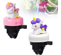 Asfasfq-Si Sen 2 Pièces Sonnette De Vélo Licorne Sonnette De Vélo Pour Enfants, Sonnette De Vélo Avec Animaux, Pour Vélo Mignon Sonnette Pour Vélo