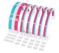 ASFASFq-Sirlyr Extension de câble d'alimentation pour PC, 1 câble d'alimentation PC pré-plié, 1 x ATX 24 broches/2 x 8 (4 + 4) broches EPS/plus long 3 x 8 (6 + 2) broches plaquées or, gaine en nylon
