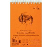 Asfasfq-Sm-Lt Bloc Spirale - Mixed Media - A5-40 Feuilles - 200 Gsm