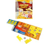 ASFASFq-SmartGames - Gruyère Party - Jeu de Voyage Magnétique - Placez les Tranches de Fromage autour des Têtes de Souris - 48 Défis - 1 Joueur - A Partir de 6 Ans