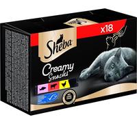 Asfasfq-Snacks Pour Chat Creamy Snacks, 18 Bâtonnets De Friandises Pratiques Pour Chat, 18 X 12 G (1 Paquet) ¿ Dans Les Variétés De Poulet, Saumon (Certifié Msc) Et B?uf À Lécher À La Main