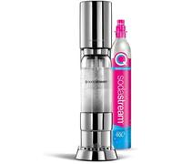 ASFASFq-SodaStream ens¿ Machine à Eau Pétillante et Soda Pack 1 Bouteille 1L Compatible Lave-Vaisselle + 1 Recharge de Gaz 60L à Clipser Finition Acier Inoxydable