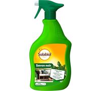 ASFASFq-SOLABIOL Savon noir Prêt-à-l'emploi - 100% Origine Végétale - 1L - A base d¿huile d¿olive - Nettoie tous types de surface - Nettoie les feuilles et fait brille - SOSAVPAL1N