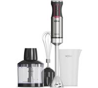 ASFASFq-Solution - Mixeur plongeant 1503 Plus 1500W 4 lames inox Fouet inox Turbo Ergonomique Anti-éclaboussures Amovible Lave-vaisselle Accessoires inclus
