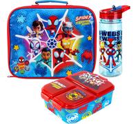 Asfasfq-Spidey Ensemble Boîte À Déjeuner Pour Enfants ¿ Sac À Déjeuner Isotherme, Boîte À Déjeuner Multi-Compartiments Et Bouteille D'eau De 580 Ml ¿ Ensemble Repas Pour L'école, Les Voyages, Sans Bp