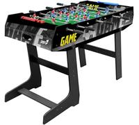 ASFASFq-Sport1 Football Peu encombrant Jeu Pliable. Baby-Foot avec Jambes, intérieur en MDF, Dimensions 121 x 61 x 85 cm. Carte de Maison avec 8 tiges passantes. Marquages et balles incluses. Utilisa