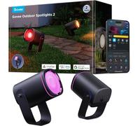 Asfasfq-Spots D'extérieur 2, Ip67 Étanche, Projecteur Extérieur Rgbwic, 69 Modes De Scène Et 16 Millions De Couleurs Dimmables De 700 Lm, Fonctionne Avec Alexa, Google Assistant, Matter. 2 Paquets