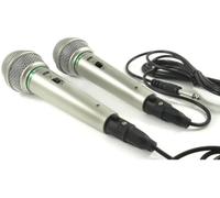 ASFASFq-SQUADO - Paire de microphones professionnels, unidirectionnels, câblés, pour karaoké, présentations, réunions