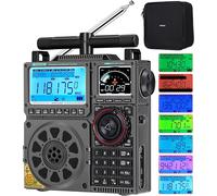 ASFASFq-SSB Radio à ondes courtes avec contrôle Bluetooth et application, récepteur USB LSB LW AIR VHF UHF CB AM FM SW WB, carte NOAA//TF Play/EQ/antenne/enregistrement radios rechargeables ZWS-C919