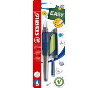 Asfasfq-Stabilo - Easybuddy Twilight Sky, Stylo Plume Ergonnomique, Plume M Pour Tous, Bleu Nuit-Citron Vert