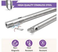 ASFASFq-Store Barres aromatisantes 7635 de 38,9 cm et tube de brûleur de barbecue 69785 de rechange pour Weber Spirit I & II série 200 avec panneau de commande avant, kit de pièces de barbecue