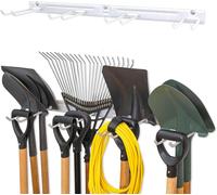 ASFASFq-StoreYourBoard BLAT Organiseur mural pour outils de jardin pour garage, organisation et rangement, pelle et râteau, porte-outils de cour, en acier industriel, peut supporter 113,4 kg
