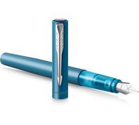 Asfasfq-Stylo Plume Vector Xl - Laque Turquoise Métallisée Sur Laiton - Plume Moyenne Avec Recharge D¿Encre Bleue - Coffret Cadeau
