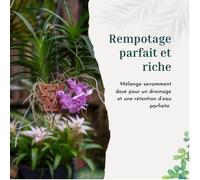 ASFASFq-Substrat pour orchidées, Parfaitement adapté avec sphaigne et écorces de pin et éclats de coco Terreau Orchidée 4L - Meilleure Absorption d'eau et Nutrition - pH Neutre PREMIUM kekis orchid m