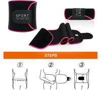 Asfasfq-Sueur Ceinture, Baozun Ceinture Abdominale Amincissant La Ceinture Femme À Brûler Les Graisses Estomac Et Soutien Lombaire Arrière Ceinture De Néoprène Réglable Sauna-45 Pouces Avec Bracelet