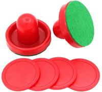 Asfasfq-Sunreek Air Hockey Set De 2 Et 4 Rondelles Rouges (Rouge)