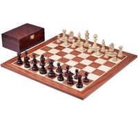 Asfasfq-Sunrise Chess & Games Staunton N° 5 Pièces D'échecs Dans Un Coffret En Bois - Ensemble D'échecs Traditionnel