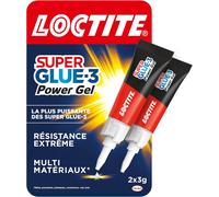 ASFASFq-Super Glue-3 Power Gel (2 tubes de 3 g) ¿ Colle forte transparente ultra résistante ¿ Colle gel multi-matériaux à séchage immédiat