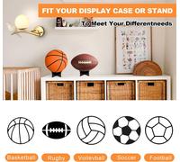 Asfasfq-Support Balle En Acrylique 2 Pièces Support Présentoir Balle¿Support Ballon Rugby Pour Football Volleyball Rugby Ball Maison