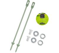 ASFASFq-Support de signalisation extérieure pour Le Jardin picchetti di Metallo per il Segno Del Cortile, 43cm - avec vis - pour Montage de Panneaux, tentes, Plantes grimpantes (2, Vert)