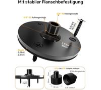 ASFASFq-Support Microphone Table Collier de Cygne Noir avec Bras Réglable et Base Lestée, Adapté à un Montage Mural ou sur Bureau, Convient pour Le Streaming en Direct, Gooseneck Mic Stand