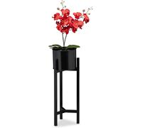 ASFASFq-Support pour Pot à Fleurs, présentoir à Plantes incluant Un récipient, HxD 60 x 21,5 cm, Noir